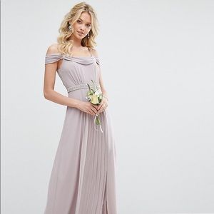 TNFC Wedding Cold Shoulder Embellished Maxi Dress